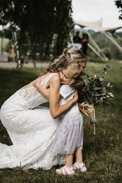 Braut mit Kind Freie Trauung